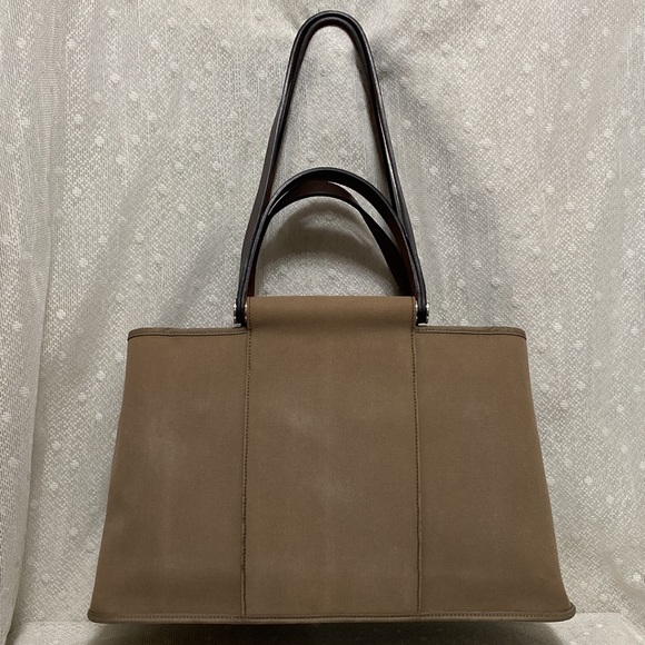 *SOLD*Hermès Toile H Cabag Elan Etoupe Canvas With Leather Expandable Tote bag - Picture 5 of 17